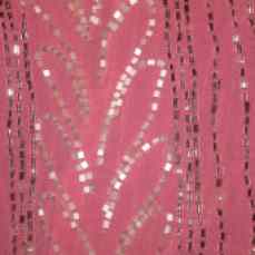 Fabric detail pink evening dress